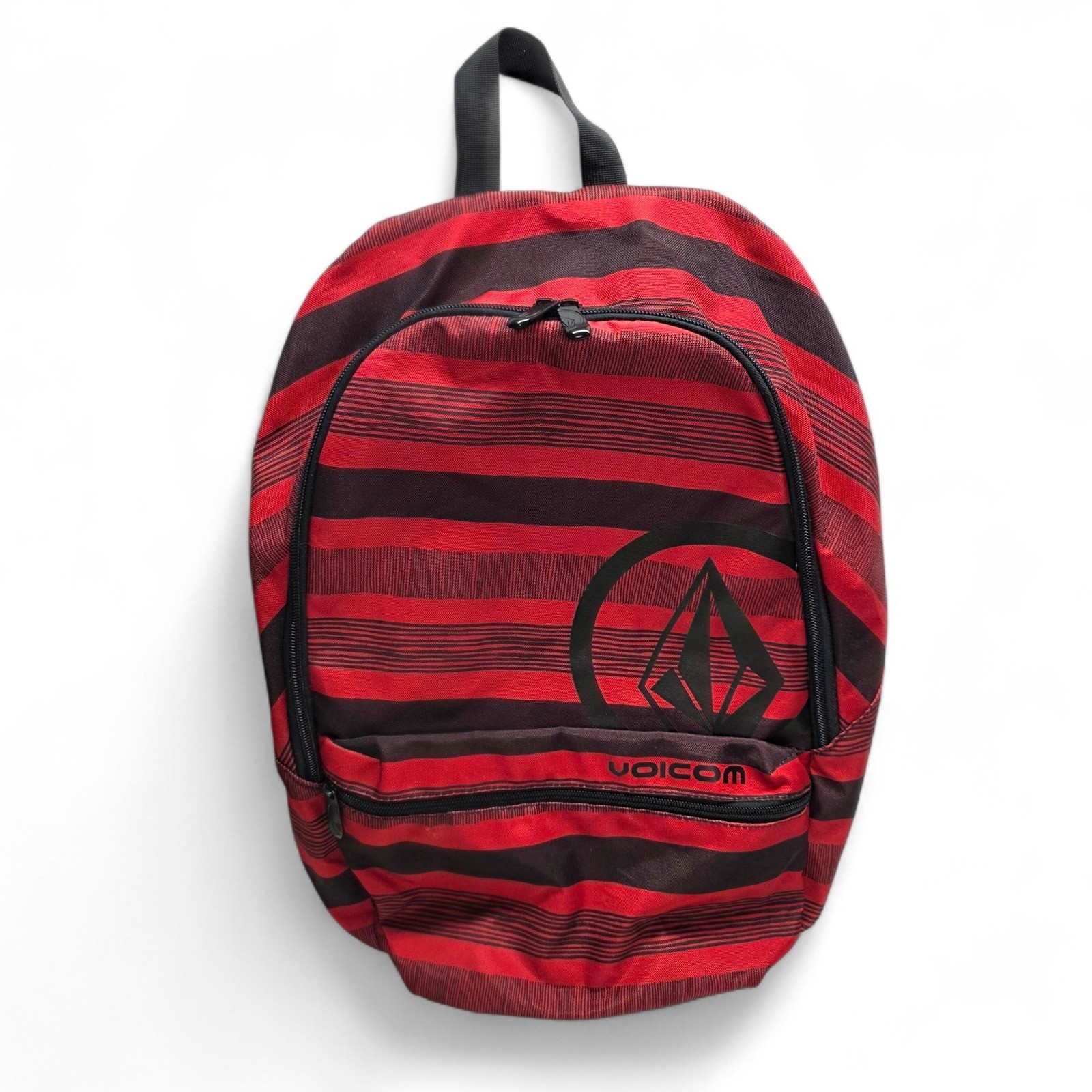 Red Black Stripe Equator 2 School Book Bag