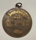 Vintage 50s Chicago Pictorial Souvenir Keychain Fob Mid-Century Prudential Metal — photo 2
