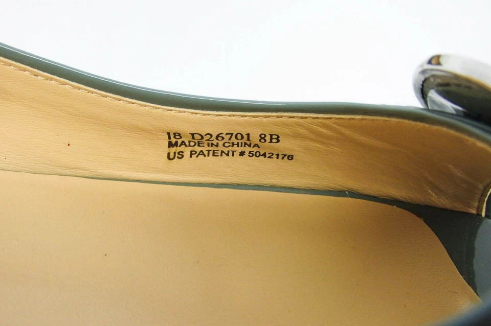 Zapato para mujer Cole Haan Astoria talla 8B verde punta abierta ballet plano nuevo sin caja qp Foto 3 de 4