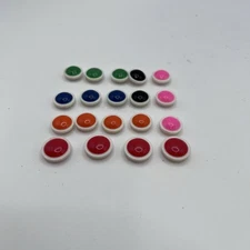 Classic Retro Mold Plastic Shank Buttons 3Pink 4Red 2Black 3Green 3blue 4orange