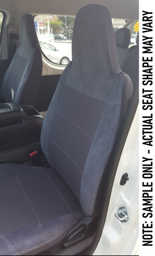 Grey Fabric Driver Seat Cover for Toyota Hiace LWB Van: from 03/2005 to 01/2019 - Picture 2 of 8