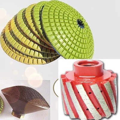 4'' Diamond Convex Polishing Pad Granite 2'' Zero Tolerance sink Drum Concrete 
