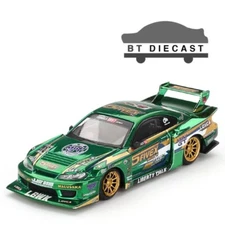 MINI GT NISSAN LB SUPER SILHOUETTE S15 SILVIA 1/64 LBWK 2024 FAUSTO RACING GREEN