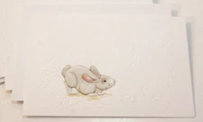 Current Inc Note Cards Set of 10 Meadowland Bunny Folded w Envelopes 6 x4" VTG