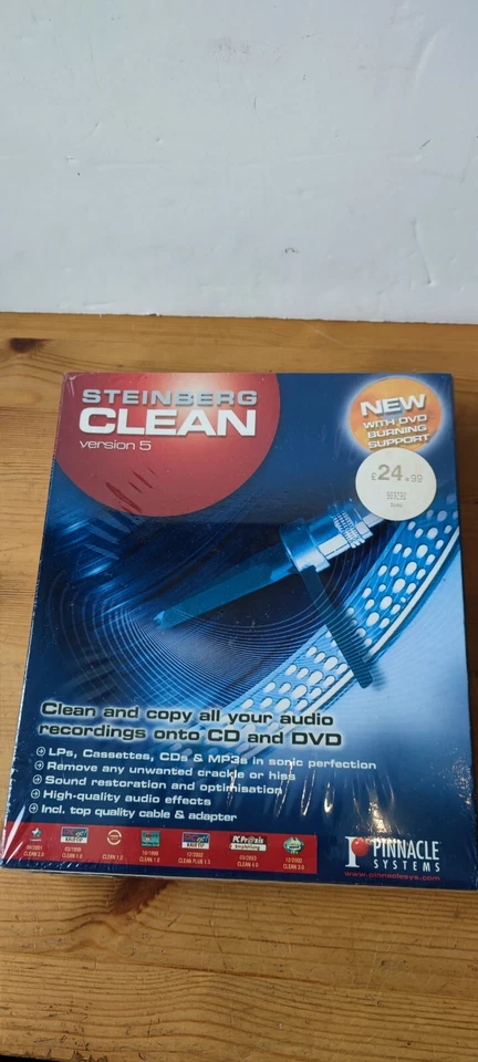 Steinberg Clean 5.0 Restoration & CD Burning Software Plus Leads - Still Sealed - Image 2 of 4