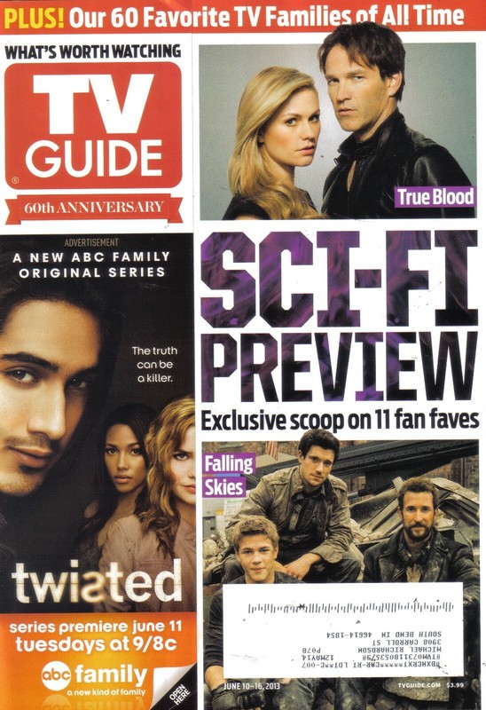 TV GUIDE MAGAZINE 6-10-13 TRUE BLOOD, FALLING SKIES, DEFIANCE, TEEN WOLF