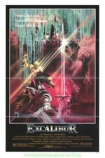 EXCALIBUR MOVIE POSTER 27x41 Folded 1981 V.Fine ORIGINAL BOB PEAK ARTWORK