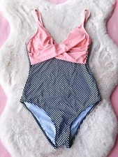 New B2Prity Women summer Beach costume Swimsuits One Piece Striped Small