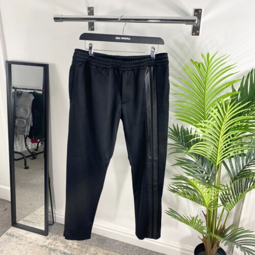 Pantalón Valentino a rayas laterales en negro PVP £535 * - Imagen 1 de 13