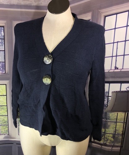 Jm Collection XL NWT Black Two-Button Cardigan Sweater Black size XL - Picture 5 of 13