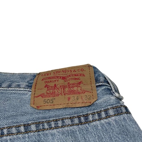 Levi Strauss & Co 505 Mens Jeans Blue Size 34x32 Regular Fit Made In Canada - Picture 4 of 5