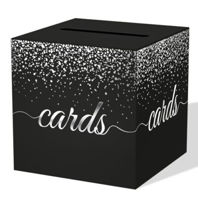 Black Cards Box Cards Receiving Box For Birthday Graduation Wedding Bridal or...