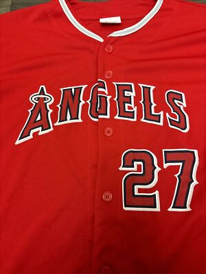 Los Angeles Angels Mike Trout 27 Angels Radio AM 830 Jersey Size