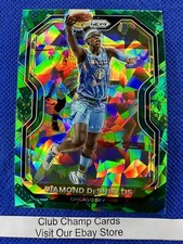 2021 #72 Diamond DeShields Panini WNBA Panini Prizm Green Ice Prizm Sky