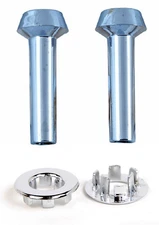 New! 1965 - 1966 Mustang door lock knobs and Grommets Chrome Set of 4 Free Ship