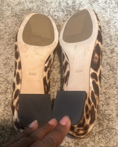 Pompe à talon bloc Tory Burch Gigi poils de veau léopard naturel 8,5 - Photo 8/8