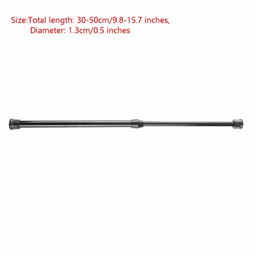 2 Tension Rod Spring Loaded Adjustable Curtain Pole Expandable Rod Short Tube - Picture 28 of 34