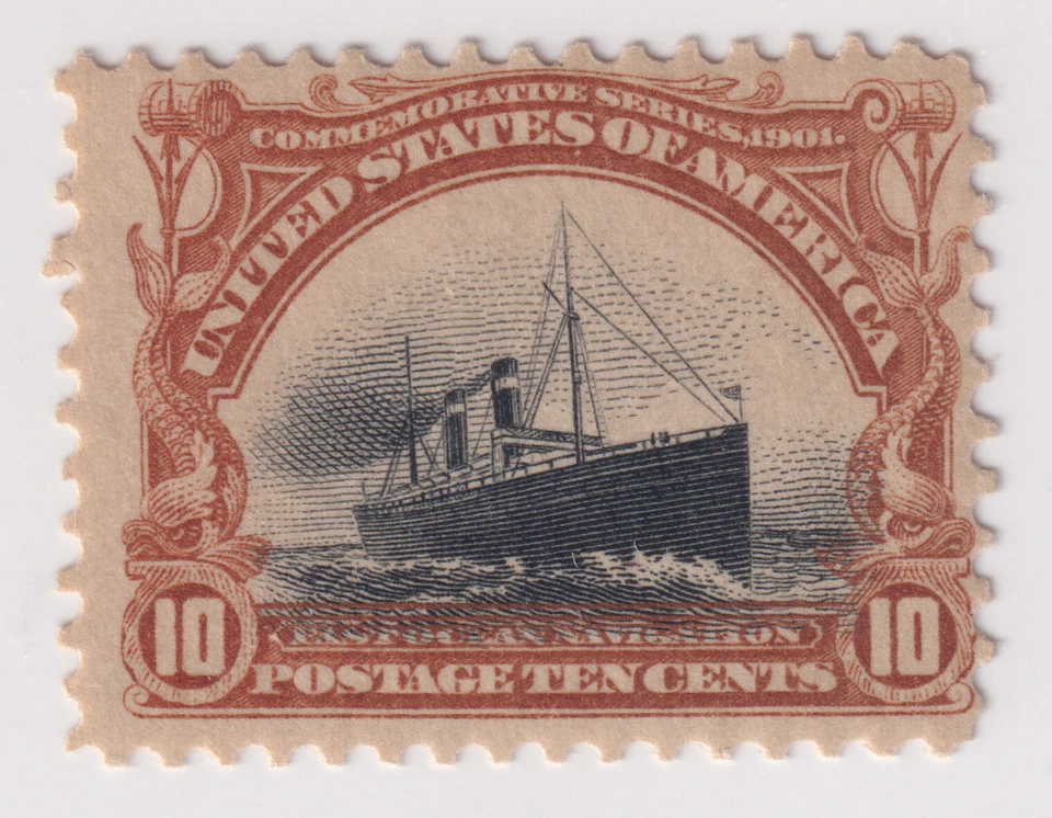 US Scott # 299, 10c "Fast Ocean Navigation" Stamp MOGNH PSE Certified. CV $300 - Image 2 of 3