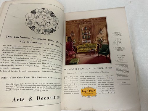 Arts & Decoration Magazine November 1928 Art Decor Vintage Great Advertising - Picture 6 of 12