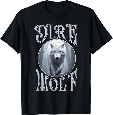 White Dire wolf reunion art for wildlife and wolves lovers T-Shirt