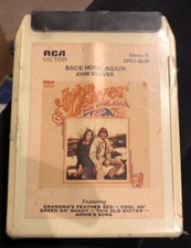 Stereo 8 Track Cartridges - John Denver Back Home Again New Sealed