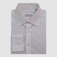 Stefano Ricci Men White Solid Cotton Long-Sleeve Button Dress Shirt Size 41/16