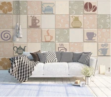 3D Plaid Pattern ZHUA29518 Wallpaper Wall Murals Removable Self-adhesive Ann