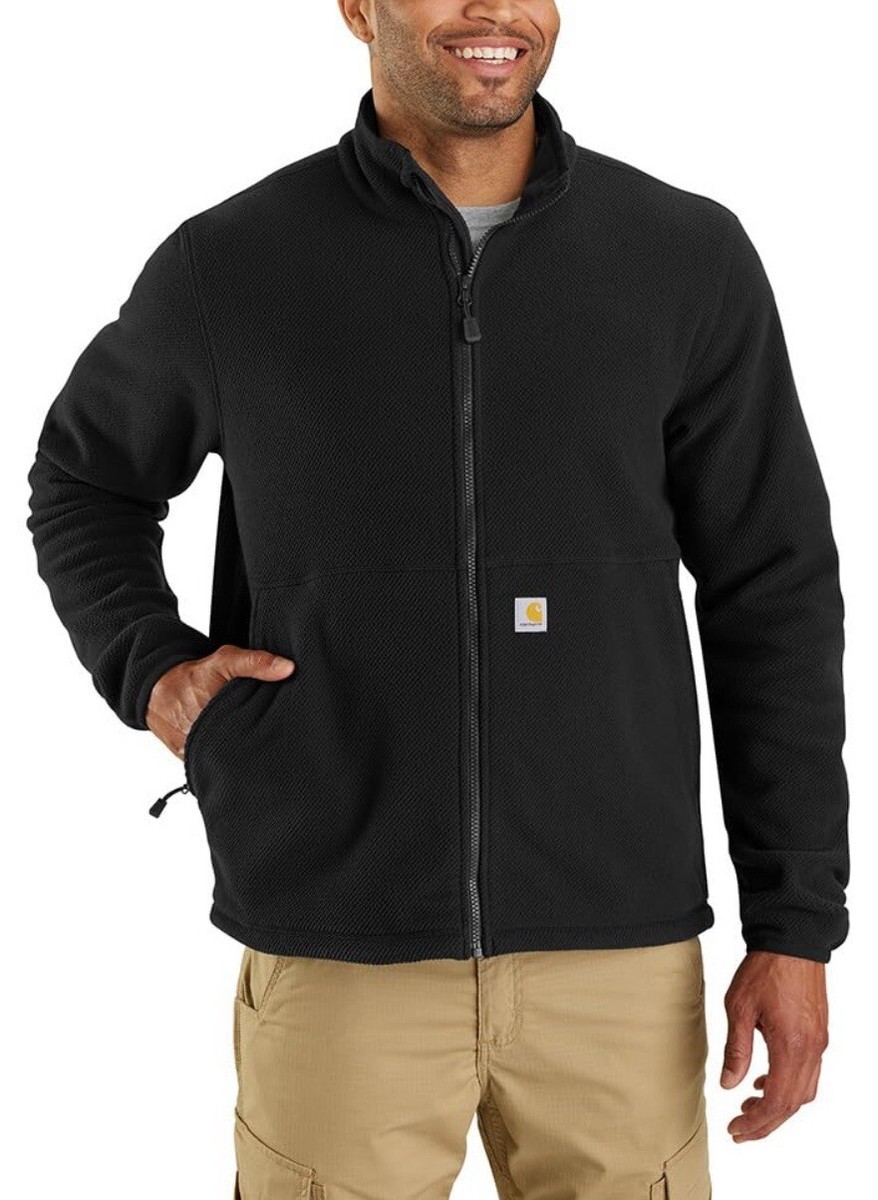 Carhartt Men's Full Zip Fleece Jacket Sherpa Fleece Black