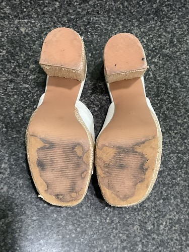 Lulus Women's Karinah White Raffia Platform Slide Sandals - Picture 4 of 5