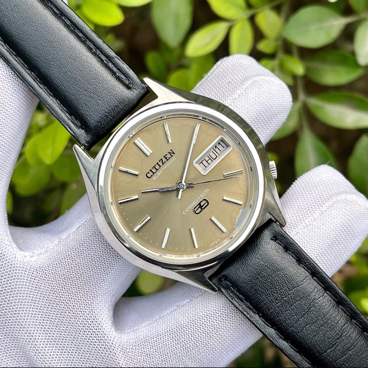 ハヤト CITIZEN COSMOTRON 腕時計 Vintage Citizen Cosmotron Electronic Sunburst Dial Japan Men's