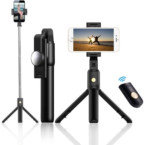 Selfie Stick Wireless Built-in Tripod Remote Shutter Stand for Cell Phones - 第 1/7 張圖片