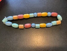 Vintage Childrens Colorful Painted Wooden Beads on a String