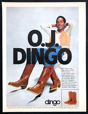 1980 O.J. Simpson in Western Outfit photo Dingo Leather Boots