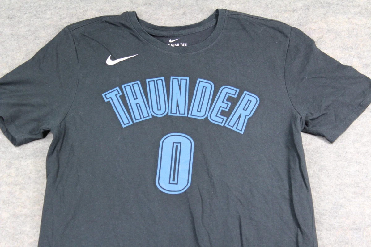 OKC Thunder Shirt Women s Large L The Nike Tee Black 0 Westbrook NBA Dri Fit