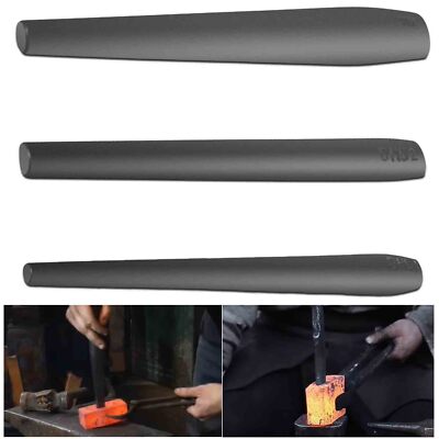 Blacksmith Drifts Kit Large Hammer Tomahawk Mouse Ax Drifts Tool Kit Black 3PCS 