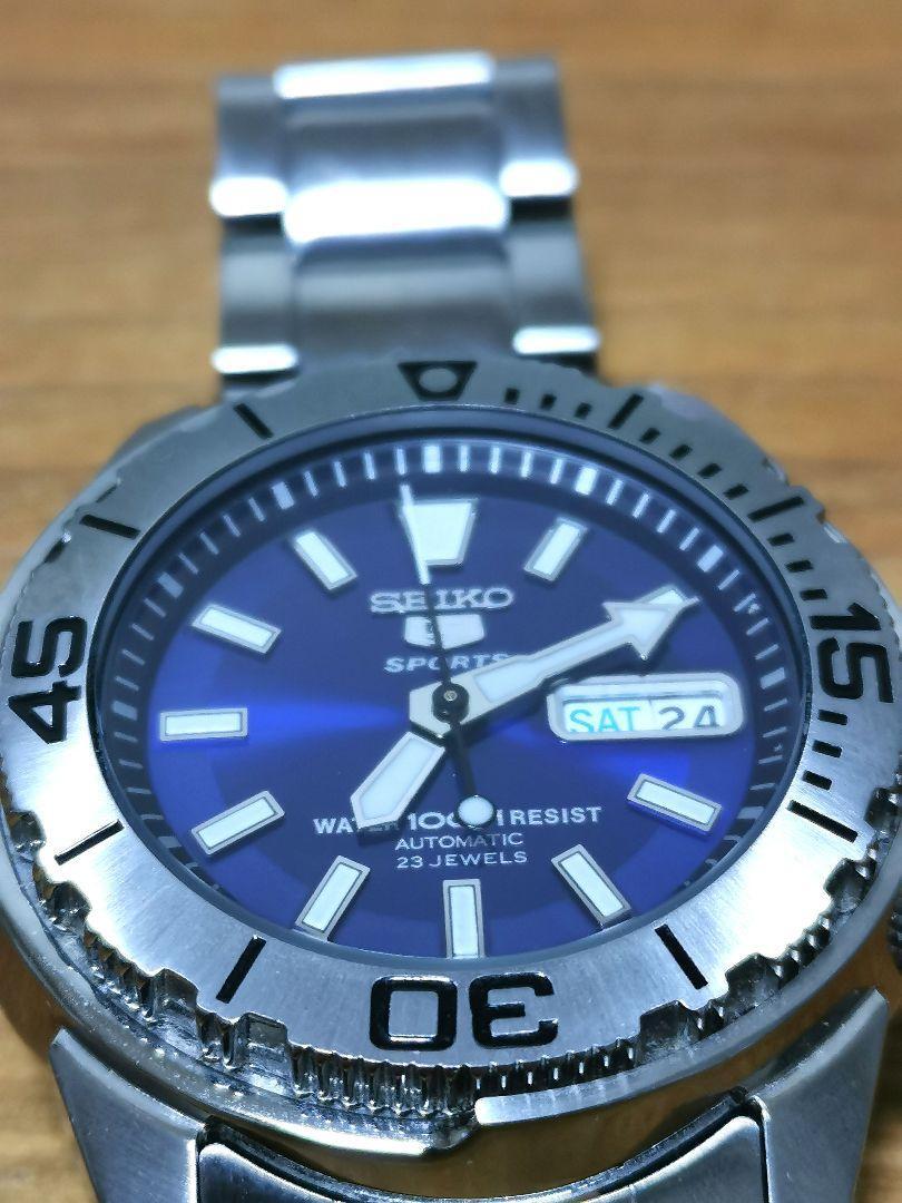 Seiko 5 Sports 7S36-02T0 Day Date 23 Jewels ST.Steel Automatic