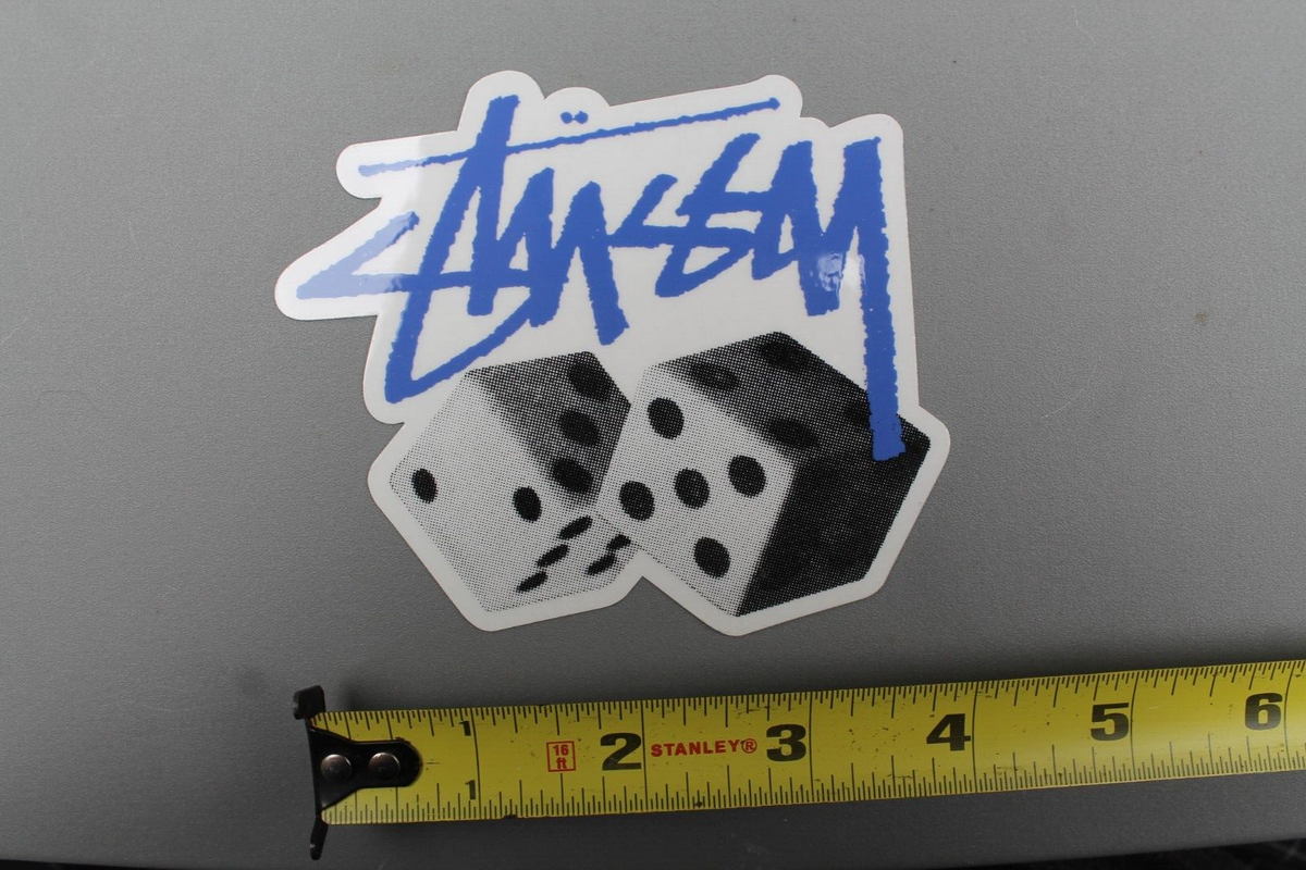 STUSSY Clothing Blue Graffiti Dice Lucky Surfboards Stu1