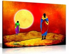 African Culture Tribe Dance Kenya Canvas Wall Art Picture Print Home Decor