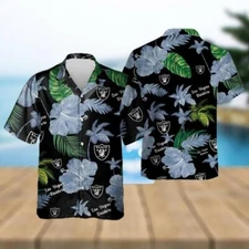 NEW Raiders Hawaiian shirt summer gift summer hawaiian shirt aloha Size S 5XL_tp