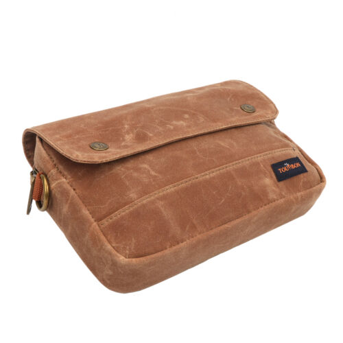 Tourbon Waxed Canvas Bike Handlebar/Saddle Case Bicycle Frame Pouch Key Bag BR - Picture 16 of 23