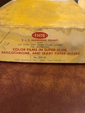 Vntg 2x2 Aluminum Frames For Slides W/microglass Covers EMDE Products