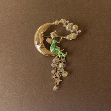Trendy Vintage Art Nouveau Fairy Brooch Elegant Shawl Pin Pendant Jewelry 2025
