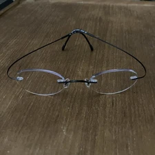 Silhouette Eyeglasses 7395 50 6074 Black Rimless Frame Austria 21 50