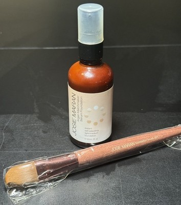 Josie Maran Argan Matchmaker Serum Foundation w/Brush ~ Light/Medium ~ 2 fl oz