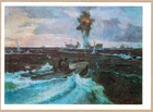 G.Nissky 1982 Russian postcard WW2 ATTACK TORPEDO BOATS in 1944