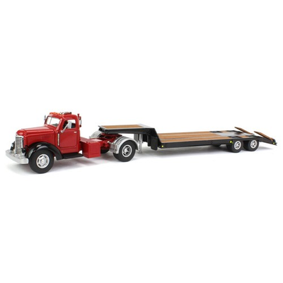 #ad Spec Cast 1 50 Red International KB 8 with Tandem Axle Lowboy Trailer 39510 $77.03
