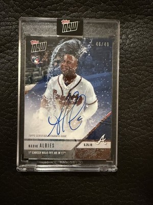 Ozzie Albies 2018 Topps Now Rookie Auto Blue 46/49