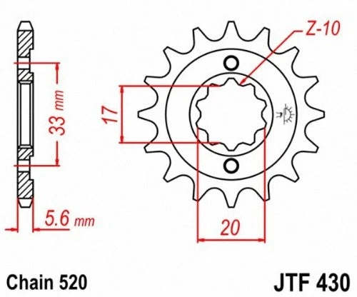 JT Sprockets 15 Tooth Front Sprocket for Suzuki GS250T 1980-1981 JTF430.15 Foto 2 de 2