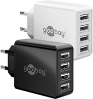 50X Goobay 44962 Essential Charger 30 W USB-A Multiport-LadegeräT Weiß, Weiß - 4
