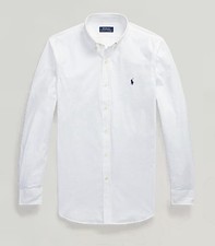 Polo Ralph Lauren Men s Slim Fit Stretch Poplin Shirt Polo White Size L, NWT